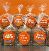 Major Muffins Gluten-Free Food Label Design